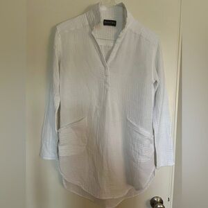 Michael Stars white cotton gauze tunic or coverup. Size S.